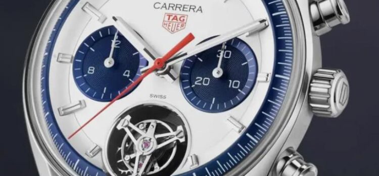 The Replica Tag Heuer Carrera Tourbillon Chronograph Uses A Blue Panda Dial,So It Is The Easiest To Identify