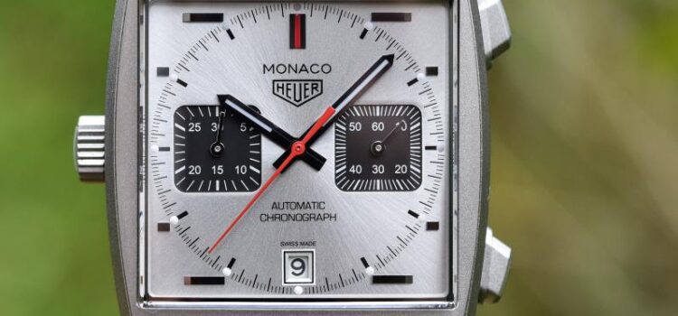 The Tag Heuer Monaco Titan Special Edition Watch Combines Silver With Black And Red